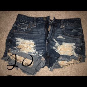 american eagle jean shorts